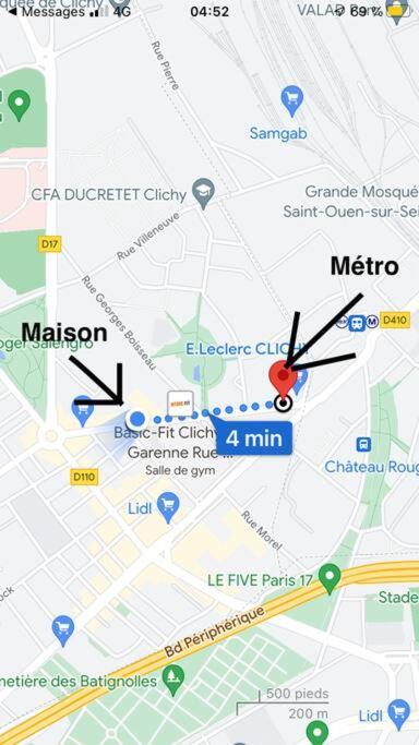 קלישי Paris : Appartement Familial Avec Parking Prive מראה חיצוני תמונה